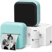 Phomemo M02X 藍牙熱敏貼紙打印機 - 青色 | 適用於手帳製作 | 協助學生錯誤整理 | 可用於 DIY 創作