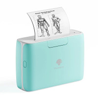 Phomemo M04S 迷你熱敏打印機 - 青色 | 300DPI 高解析度 | 支援多種紙張類型
