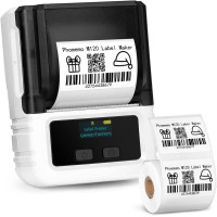 Phomemo M120 藍牙手提式熱敏商務標籤機 - 白色 | 智慧語音辨識輸入 | 影像文字 OCR 識別