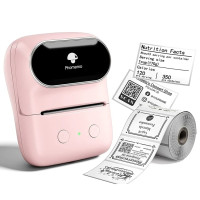 Phomemo M108 便攜手持熱敏標籤打印機 - 粉色 | 無線便攜列印 | 自帶鋸齒切刀