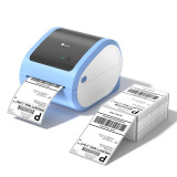 Phomemo D520-BT 迷你熱敏打印機 - 藍色 | 高效率列印速度 | 電商物流專用打印機