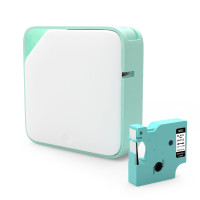 Phomemo D1600 手持式標籤打印機 - 白綠色 | 切刀安全鎖 | 小巧便攜