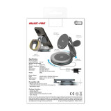 ProMini MagW3T 22.5W Qi2認證•三合一可旋轉無線快充座連火牛 | 360°旋轉 | 摺疊式雙軸搖臂 | 方便易攜 | 香港行貨