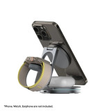 ProMini MagW3T 22.5W Qi2認證•三合一可旋轉無線快充座連火牛 | 360°旋轉 | 摺疊式雙軸搖臂 | 方便易攜 | 香港行貨