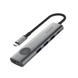 ProMini CH6T 6-in-1 USB-C 擴展器 | 一鍵鎖屏 | 關閉/開啟顯示屏 | 保護私隱 | 香港行貨