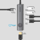 ProMini CH6T 6-in-1 USB-C 擴展器 | 一鍵鎖屏 | 關閉/開啟顯示屏 | 保護私隱 | 香港行貨