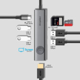 ProMini CH8T 8-in-1 USB-C 擴展器 | 一鍵鎖屏 | 關閉/開啟顯示屏 | 保護私隱 | 香港行貨