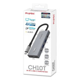 ProMini CH10T 10-in-1 USB-C 擴展器 | 一鍵鎖屏 | 關閉/開啟顯示屏 | 保護私隱 | 香港行貨
