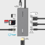 ProMini CH10T 10-in-1 USB-C 擴展器 | 一鍵鎖屏 | 關閉/開啟顯示屏 | 保護私隱 | 香港行貨