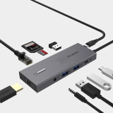 ProMini CH10T 10-in-1 USB-C 擴展器 | 一鍵鎖屏 | 關閉/開啟顯示屏 | 保護私隱 | 香港行貨