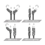 ProMini 240W四合一機甲型快充傳輸線 | 鋅合金外殼 | 強韌尼龍纖維扁平線身 | 香港行貨 | 兩年原廠保養