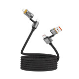 ProMini 240W四合一磁吸快充傳輸線 PM-CB240M4N120 | 磁性繞線設計 | 自動卷曲吸附 | 輕鬆收納 | 香港行貨 | 兩年原廠保養