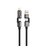 ProMini 240W四合一磁吸快充傳輸線 PM-CB240M4N120 | 磁性繞線設計 | 自動卷曲吸附 | 輕鬆收納 | 香港行貨 | 兩年原廠保養