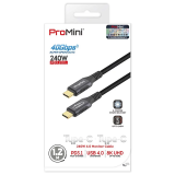 ProMini 240W Type-C to Type-C 4.0螢幕線 | 40Gbps 超高速數據傳輸 | 線長1.2米 | 香港行貨