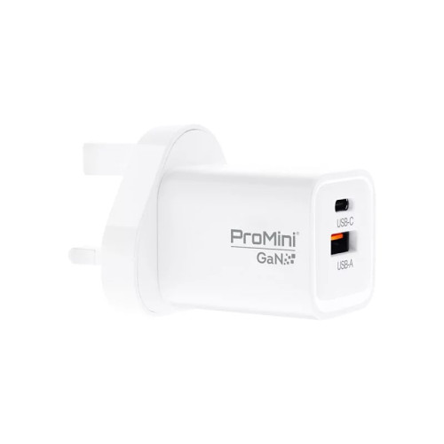 ProMini Gw35s PD3.0 + QC GaN 35W快速充電器 - 白色 | 通過IEC62368-1國際認證 | 香港行貨