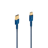 ProMini Type-C to USB-A Braided cable-18cm 藍色 | 雙層屏蔽 | 數據傳輸更穩定 | 香港行貨