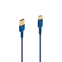 ProMini Type-C to USB-A Braided cable-18cm 藍色 | 雙層屏蔽 | 數據傳輸更穩定 | 香港行貨