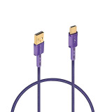 ProMini Type-C to USB-A Braided cable-1.2m 紫色 | 雙層屏蔽 | 數據傳輸更穩定 | 香港行貨