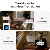 WOOASK A8 AI智能雙向翻譯耳機 | 144 種在線語言(包含廣東話)  16種離線語言 | 商務會議 旅遊必備