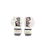Fairtex BGV14PT 專業成人泰拳拳套 - 14oz 白色彩繪潑墨
