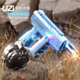 UZI 電動玩具水槍 - 透明藍 | 防水電池倉 | 强勁動力 | 高速連發
