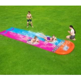 Bestway 4.88*1.38m 雙人羊駝滑水道+2滑板 (52320)| 游泳池充氣坡道夏天戲水玩具