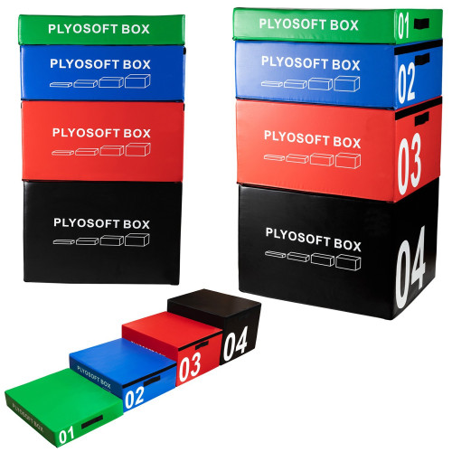 體能訓練必備 | 四合一跳箱組合台階箱 | 漸進式體適能跳箱 Vaulting Box