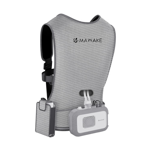 戶外製冷水循環降溫防暑空調衣 - 白灰色 | 高效續航 | TPU複合水路