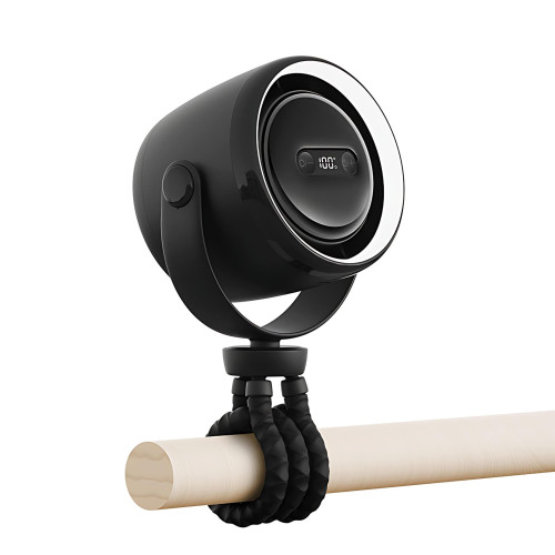 嬰兒車可用八爪魚靜音變頻循環扇 - 黑色(20000mAh) | 附小夜燈香薰盒 | 100檔無級風力調節