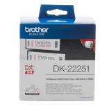 Brother DK22251 捲裝連續白色紙質標籤帶 - 62mm*15m | 白底黑字及白底紅字 | 香港行貨