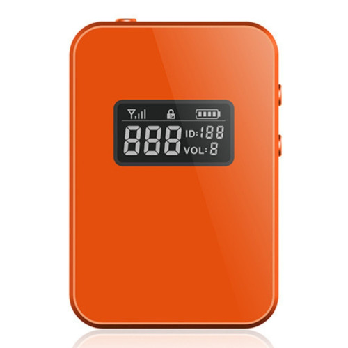 BCITY 707R 超長待機無線導遊講解接收器 - 橙色 | 200m遠距離傳輸 | 智能降噪