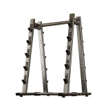 10隻槓鈴架 - 黑色 | 高承重掛鈎 | 工型底座 | 集體收納