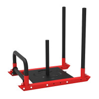 推拉負重健身雪橇車 - 黑紅款 | 高強度加緊固件 | 多種鍛煉方式