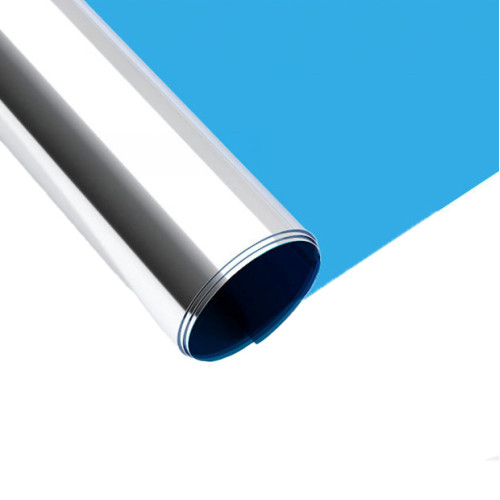 單向透視玻璃靜電隔熱膜- 淺藍 120cm*1米 | 防曬遮光防窺視 | 高清舒適