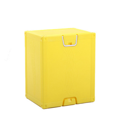 多功能環保塑膠方形音樂凳子-黃色 37*30*24cm | 中型款 | 可承重500斤