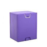 多功能環保塑膠方形音樂凳子-紫色  41*30*25.5cm | 大型款 | 可承重500斤
