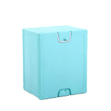 多功能環保塑膠方形音樂凳子-淡藍色 41*30*25.5cm | 大型款 | 可承重500斤