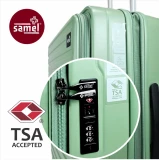 Samel 432 24寸可擴展前開行李箱 - 粉紅色 | 防盜拉鍊 TSA鎖 | 萬向輪設計