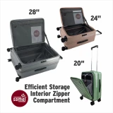 Samel 432 24寸可擴展前開行李箱 - 粉紅色 | 防盜拉鍊 TSA鎖 | 萬向輪設計