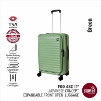 Samel 432 24寸可擴展前開行李箱 - 綠色| 防盜拉鍊 TSA鎖 | 萬向輪設計 Samel 432 24寸可擴展前開行李箱 - 綠色| 防盜拉鍊 TSA鎖 | 萬向輪設計
