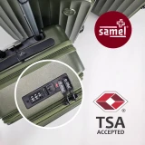 Samel FGD433 24寸PC高級可擴展前開行李箱 - 黃色| 防盜拉鍊 TSA鎖 | 萬向輪設計