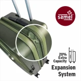 Samel FGD433 24寸PC高級可擴展前開行李箱 - 黃色| 防盜拉鍊 TSA鎖 | 萬向輪設計