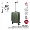Samel FGD433 20寸PC高級可擴展前開行李箱 - 綠色| 防盜拉鍊 TSA鎖 | 萬向輪設計