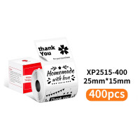 Phomemo M110適用三防熱敏不乾膠標籤紙(白色-25*15mm) - 400張 | 適配便攜標籤機 | 清晰列印不易褪色 | 自黏易撕無殘留