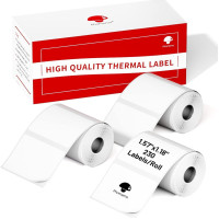 Phomemo M110 適用三防熱敏不乾膠標籤紙(白色-40*30mm) - 230張(三卷裝) | 適配便攜標籤機 | 清晰列印不易褪色 | 自黏易撕無殘留