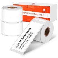 Phomemo M110適用三防熱敏不乾膠標籤紙(白色-25*67mm) - 130張(三卷裝) | 適配便攜標籤機 | 清晰列印不易褪色 | 自黏易撕無殘留