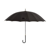 TIOHOH經典16骨長柄自動雨傘-黑色 | 雙重抗風力 | 加強不沾水工藝