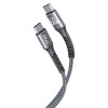 VFan X22 Type-C to Type-C 1米長 60W快速充電線 - 銀色(C-C) | PD60W快充 | 高柔韌性 | 尼龍編織