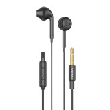 VFan M15 3.5mm插孔半入耳式有線耳機 - 黑色 | 智能線控 | 高清音質 | 14.2毫米驅動器