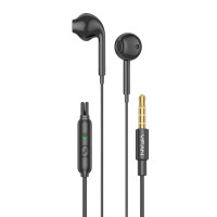 VFan M15 3.5mm插孔半入耳式有線耳機 - 黑色 | 智能線控 | 高清音質 | 14.2毫米驅動器